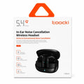 Toocki TQ-EJ21 Wireless Earbuds with Active Noise Cancellation – Bluetooth 5.4, IPX4 Waterproof (Black)