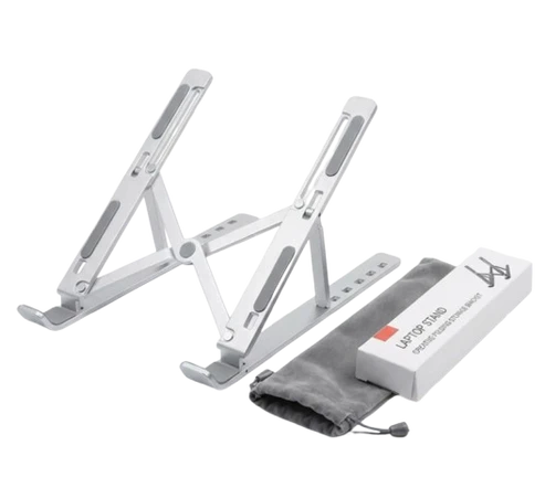 Adjustable Aluminum Laptop Stand | Foldable Portable Laptop Holder for MacBook & Notebooks